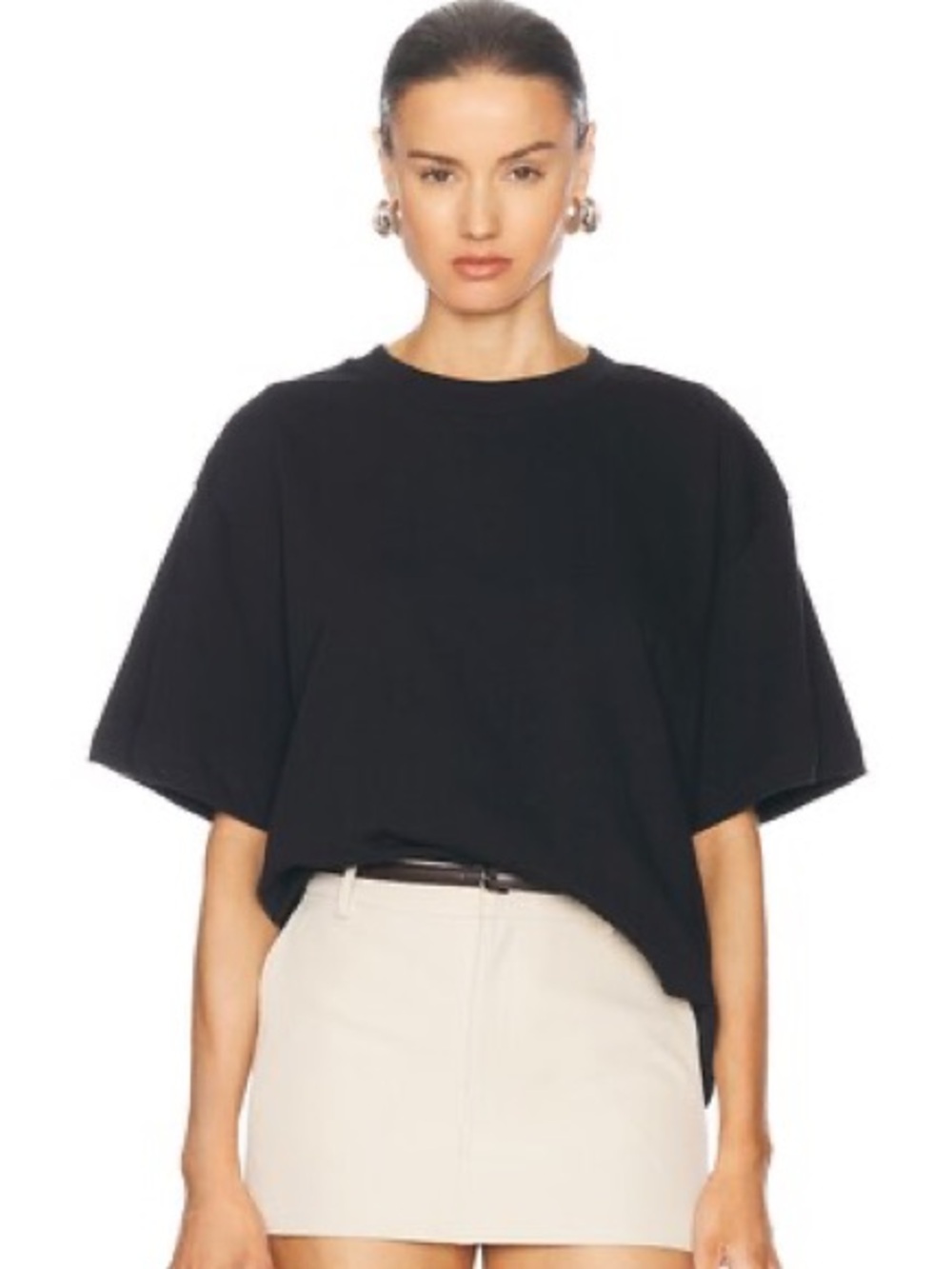 HELSA The Boxy Tee in Thick Jersey Size L